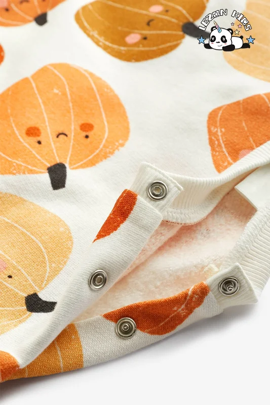 LEZONKIDS - New Fashion Girls Long Sleeves Cotton Pullover Pumpkin Set Girls Clothing Sets for 2-14 Years Old